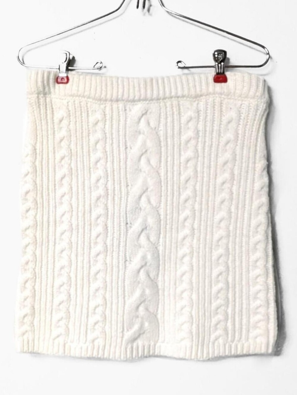 NWT Gianni Bini X Nastia Linkin Ivory Pull On Cable Knit Mini Skirt | Size M